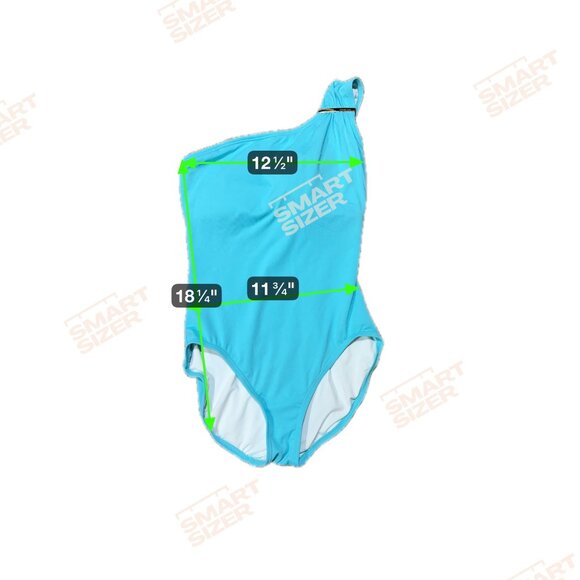 Michael Kors Swimsuit 1 one piece Sz 10 One Shoulder Maillot Summer Blue Suit - Picture 5 of 5